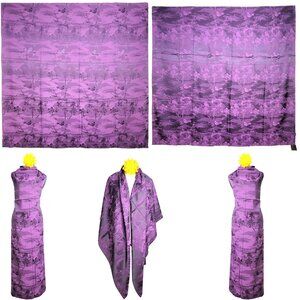 NWT Double Sided Silk Scarf 52"x52" Large Square Shawl Wrap 3011